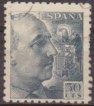 España 1949 1053 Sello º General Franco 50c Timbre Espagne Spain Spagna